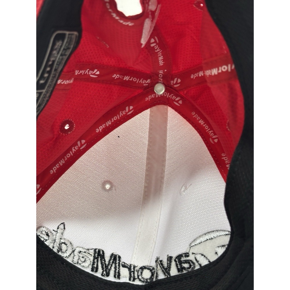 TAYLORMADE R9‎ Penta TP Golf Hat White Red Adjustable Cap Logo Embroidered - Picture 8 of 8